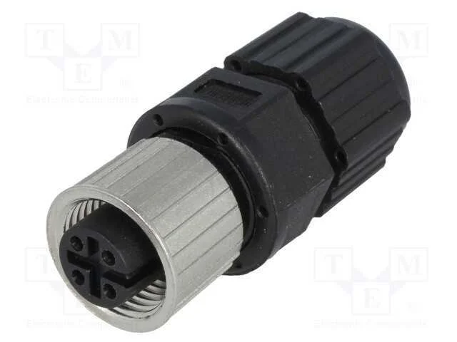Ficha, M12, Pin: 4, F&ecirc;mea, C&oacute;digo A-Devicenet / Canopen, com Cabo