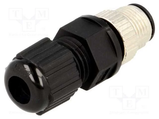 Ficha, M12, Pin: 4, Macho, C&oacute;digo A-Devicenet / Canopen, com Cabo