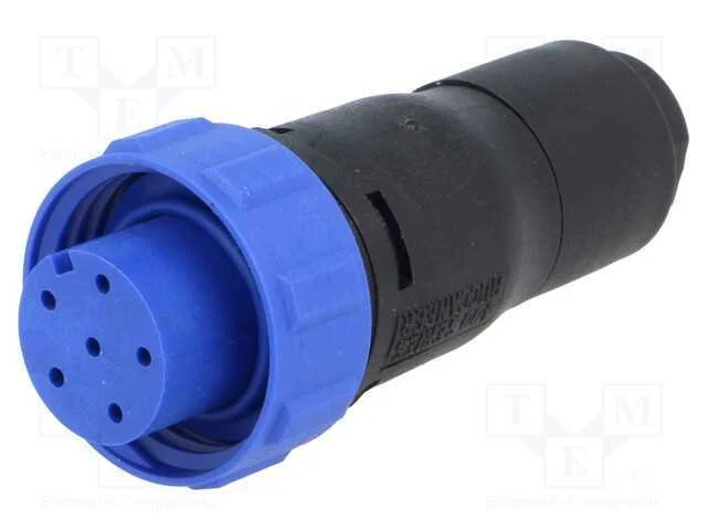 Conector: Redondos, Ficha, F&ecirc;mea, Pin: 6, Sem Contactos, com Cabo