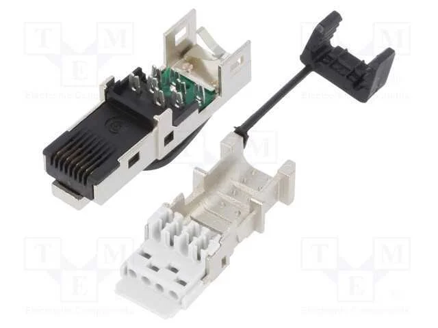 Ficha, Rj45, Pin: 8, Cat: 6a,Class Ea, Blindadas, Dourado, 5,5&divide;8,5mm