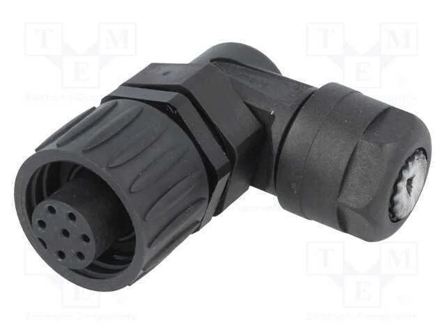 Conector: Redondos, Ficha, com Cabo, Pin: 7, F&ecirc;mea, Solda, Prateado
