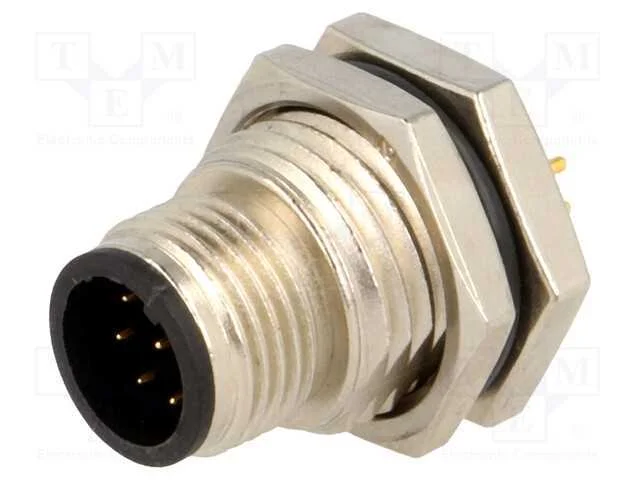 Tomada, M12, Pin: 8, Macho, C&oacute;digo A-Devicenet / Canopen, Tht, Ip68