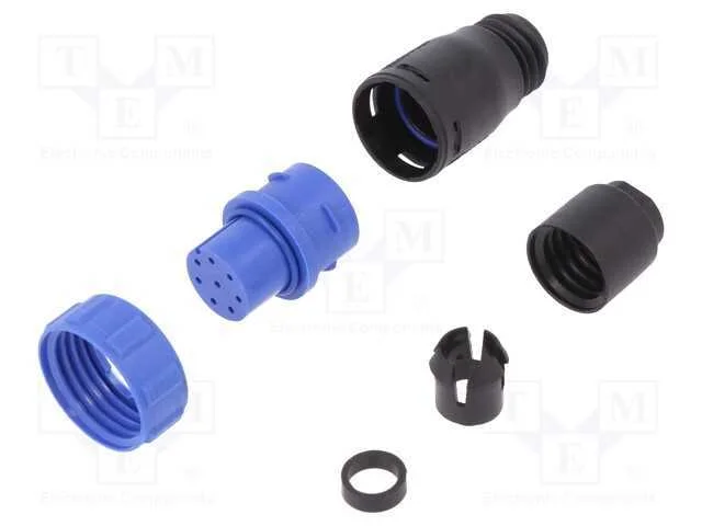 Conector: redondos, ficha, f&ecirc;mea, PIN: 8, sem con.
