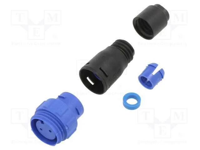 Conector: Redondos, Ficha, F&ecirc;mea, Pin: 2, Sem Contactos, com Cabo