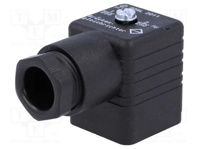 Conector: de v&aacute;lvulas, ficha, formato A, 18mm, f&ecirc;.
