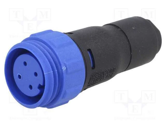 Conector: redondos, ficha, f&ecirc;mea, PIN: 4, sem con.