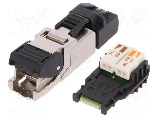 Ficha, Rj45, Pin: 8, Cat: 6a, Blindadas,Com a Tapa Protectora