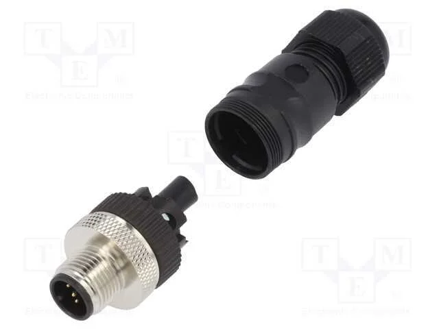 Ficha, M12, Pin: 5, Macho, C&oacute;digo A-Devicenet / Canopen, com Cabo