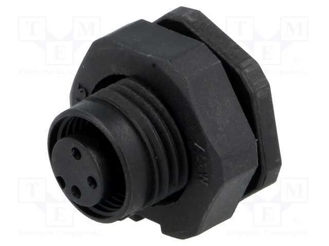 Tomada, M12, Pin: 3, F&ecirc;mea, C&oacute;digo A-Devicenet / Canopen, Tht, Ip68