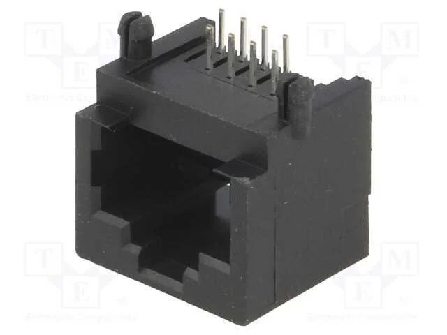 Tomada, Rj45, Pin: 8, Sistema: 8p8c, para Pcb, Tht, Angulares 90