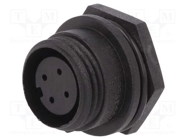 Conector: Redondos, Tomada, F&ecirc;mea, Pin: 4, Sem Contactos, Ip68, 125v