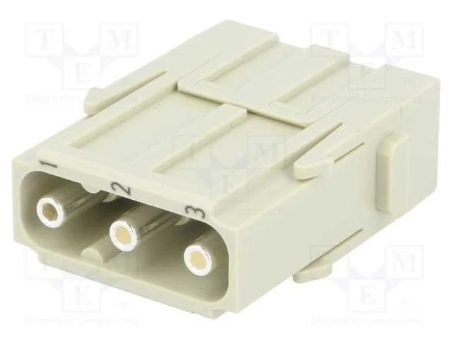 Conector: Hdc, M&oacute;dulo, Macho, Han-Modular, Pin: 3, 40a, 690v, 3um