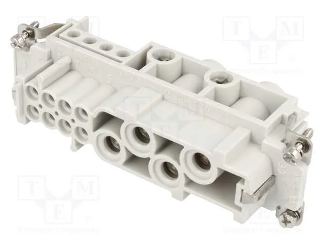 Conector: Hdc, Inserto de Contatos, F&ecirc;mea, S-K, Pin: 12(4+8), 500v