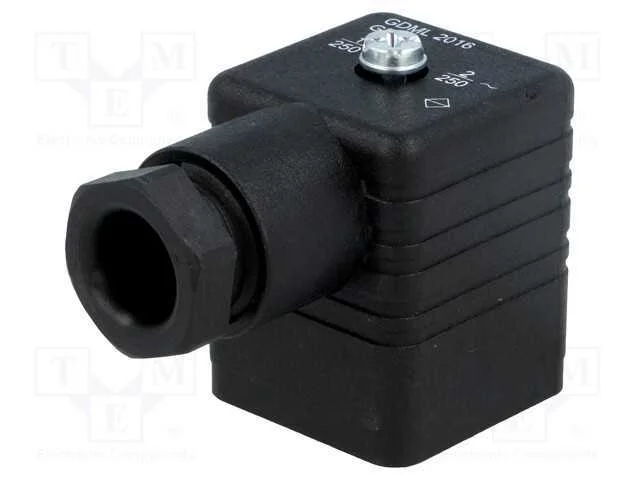 Conector: de v&aacute;lvulas, ficha, formato A, 18mm, f&ecirc;.