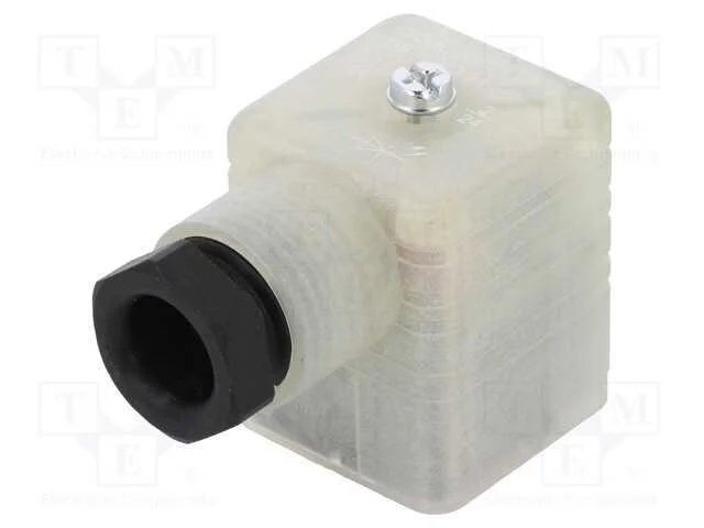 Conector: de v&aacute;lvulas, ficha, formato A, 18mm, f&ecirc;.
