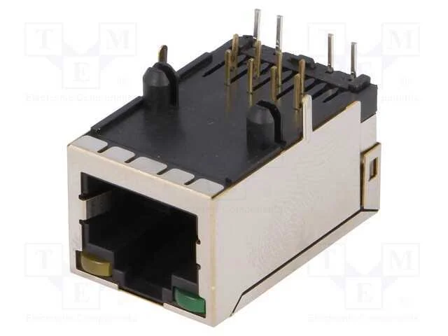 Tomada, Rj45, Pin: 8, Blindadas,Com D&iacute;odo Led, Sistema: 8p8c, Tht