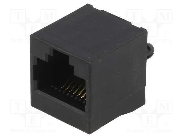Tomada, Rj45, Pin: 8, Sistema: 8p8c, para Pcb, Tht, Simples