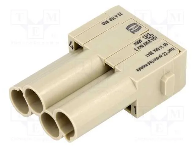 Conector: Hdc, M&oacute;dulo, Macho, Han-Modular, Pin: 4, 40a, 830v