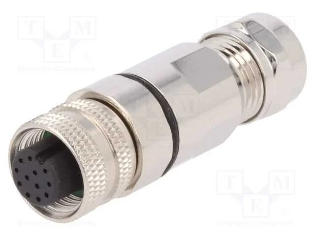 Ficha, M12, Pin: 12, F&ecirc;mea, C&oacute;digo A-Devicenet / Canopen, com Cabo