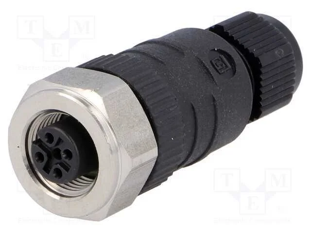 Ficha, M12, Pin: 4, F&ecirc;mea, C&oacute;digo A-Devicenet / Canopen, com Cabo