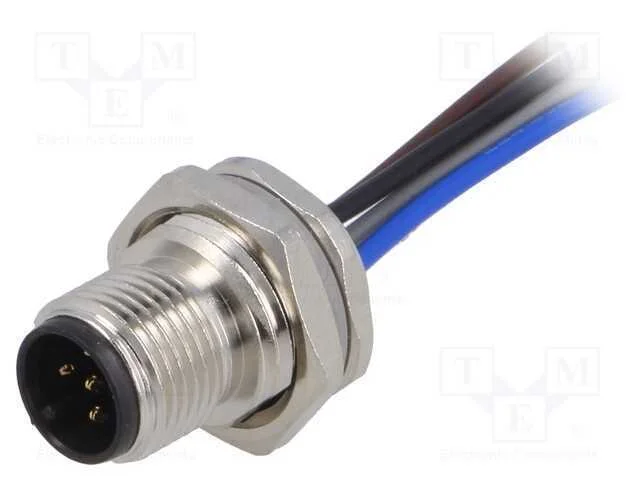 Tomada, M12, Pin: 5, Macho, C&oacute;digo A-Devicenet / Canopen, Fios