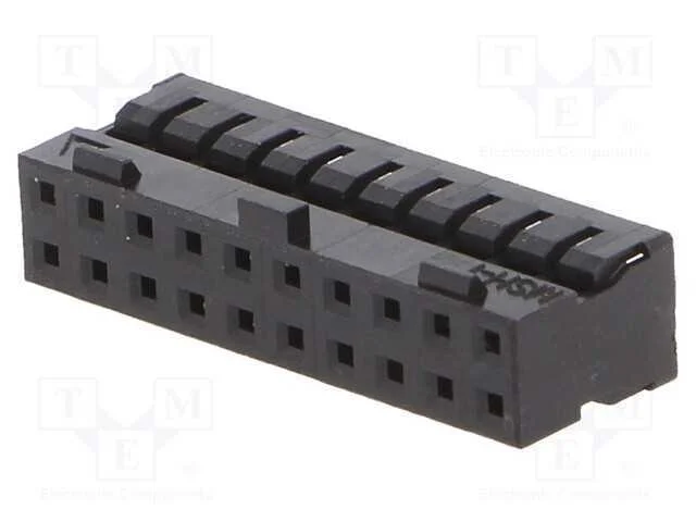 2mm Mgrid Wtb Rec Crp Hsg Pbt Blk 20ckt