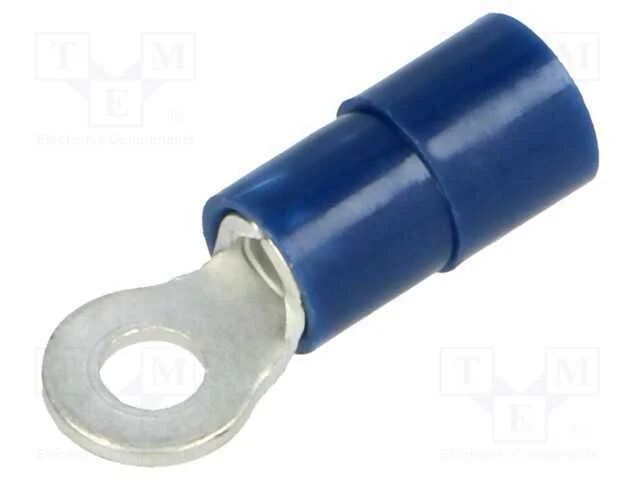 Terminal: de Olhal, M3, : 3,2mm, 1,5&divide;2,5mm2, Cerrar, com Cabo, Azul