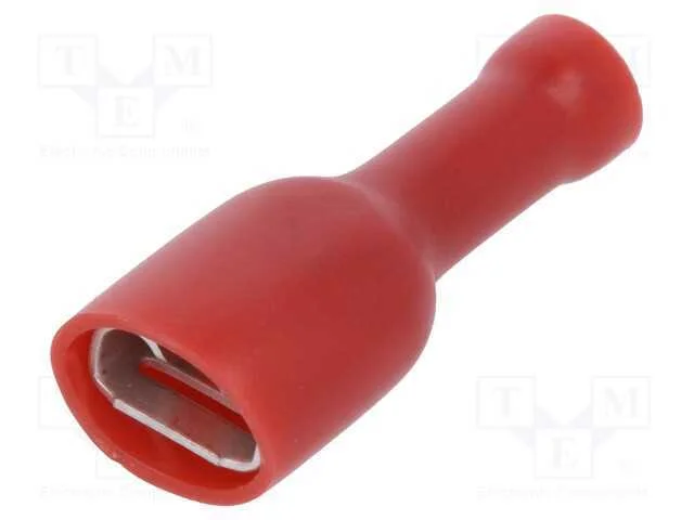 Conetor: Plano, 6,3mm, 0,8mm, Macho, 0,5&divide;1,5mm2, Cerrar, com Cabo