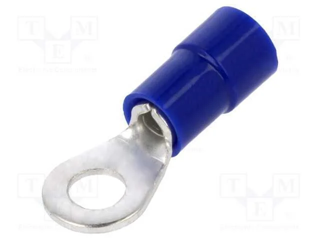 Terminal: de Olhal, M4, : 4,3mm, 1,5&divide;2,5mm2, Cerrar, com Cabo, Azul