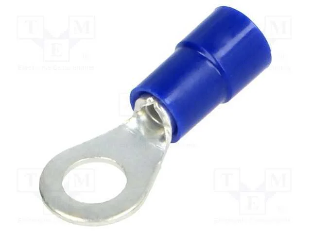 Terminal: de Olhal, M5, : 5,2mm, 1,5&divide;2,5mm2, Cerrar, com Cabo, Azul