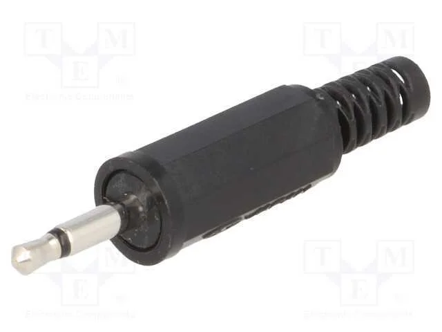 Ficha, Jack 2,5mm, macho, mono,com o anel proteto.