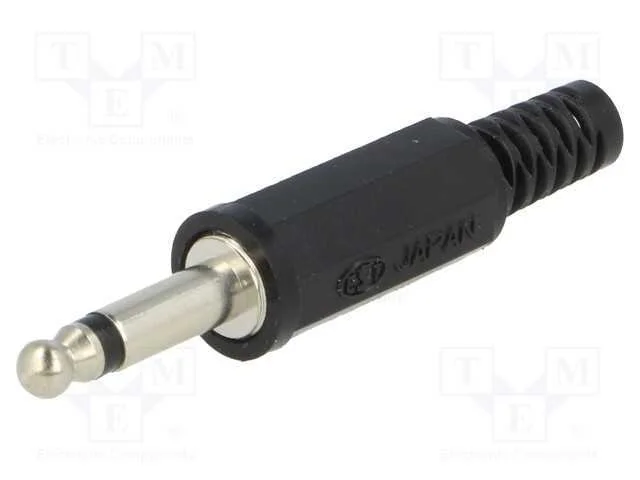 Ficha, Jack 3,5mm, macho, mono,com o anel proteto.