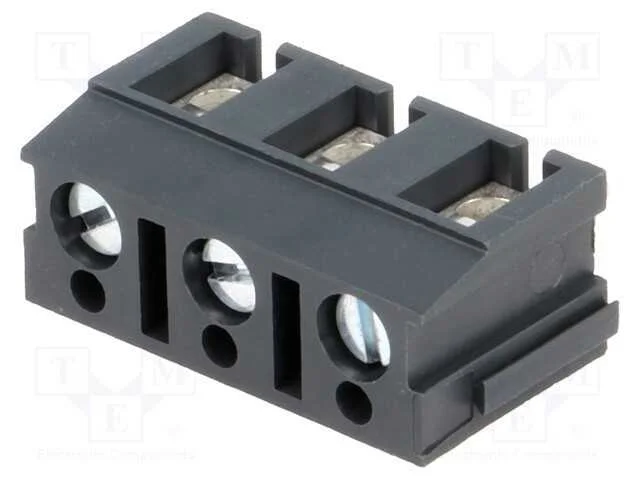 PCB bloco terminal, angulares 90, 7,5mm, faixas: .