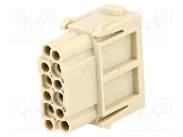 Conector: Hdc, M&oacute;dulo, F&ecirc;mea, Han-Modular, Pin: 12, Sem Contactos