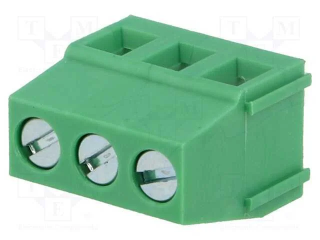 PCB bloco terminal, angulares 90, 5mm, faixas: 3,.
