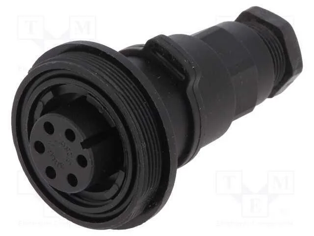 Conector: redondos, ficha, f&ecirc;mea, PIN: 6, rosca e.