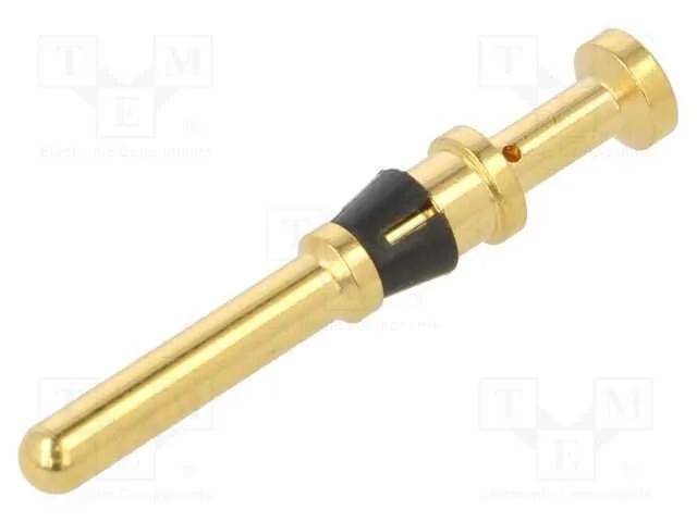 Contacto, macho, liga em cobre, dourado, 0,75&divide;1mm.
