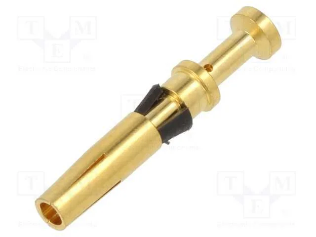 Contacto, f&ecirc;mea, liga em cobre, dourado, 0,75&divide;1mm.