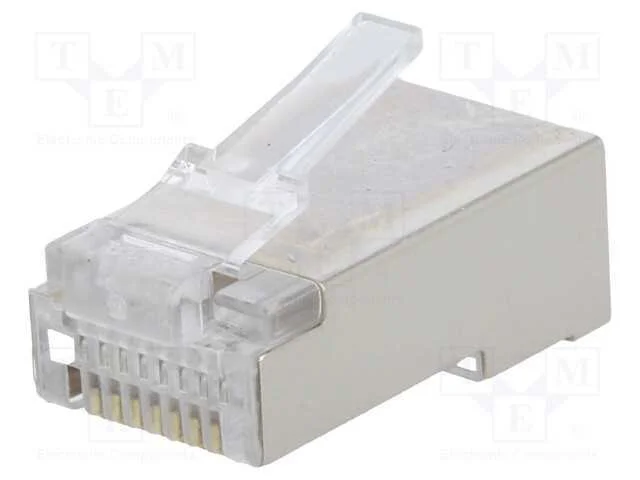 Ficha, Rj45, Pin: 8, Cat: 5e, Blindadas, Sistema: 8p8c, com Cabo