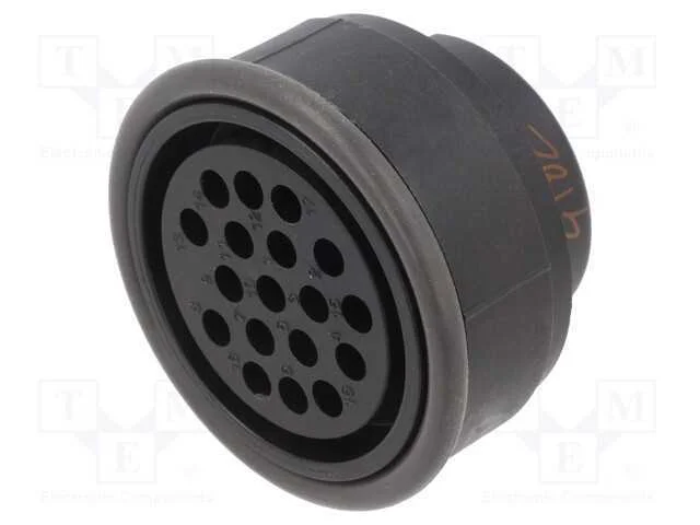 Conector: redondos, f&ecirc;mea, UIC558, PIN: 18, com c.