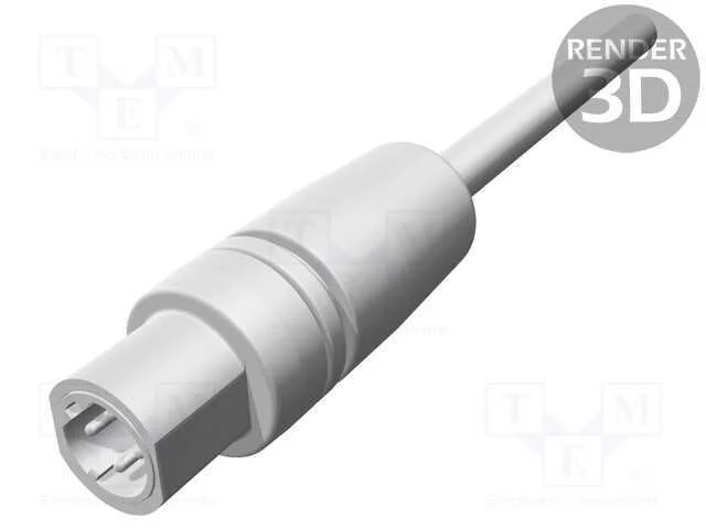Ficha, M12, Pin: 4, Macho, C&oacute;digo D-Ethernet, com Cabo, Cerrar, Ip54
