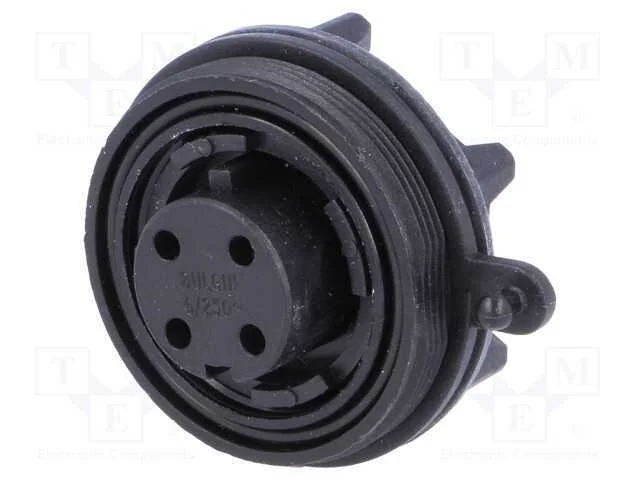 Conector: redondos, tomada, f&ecirc;mea, PIN: 4, rosca .