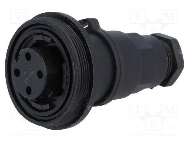 Conector: Redondos, Ficha, F&ecirc;mea, Pin: 4, Rosca Externa,Torcidos