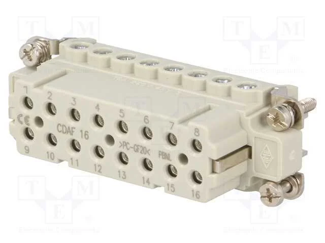 Conector: Hdc, F&ecirc;mea, Cda, Pin: 16, 16+Pe, Tamanho 66.16, 16a, 250v