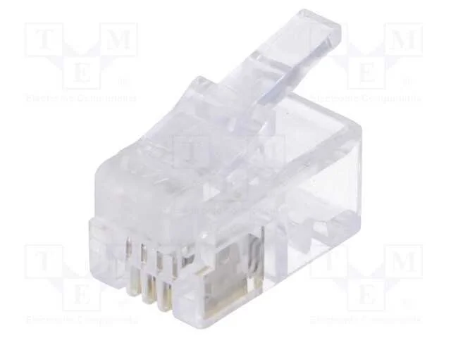 Ficha, Rj10, Pin: 4, N&atilde;o Blindados, Dourado, Sistema: 4p4c, com Cabo
