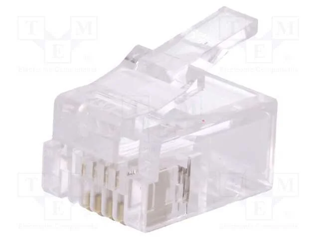 Ficha, Rj11, Pin: 4, N&atilde;o Blindados, Dourado, Sistema: 6p4c, com Cabo
