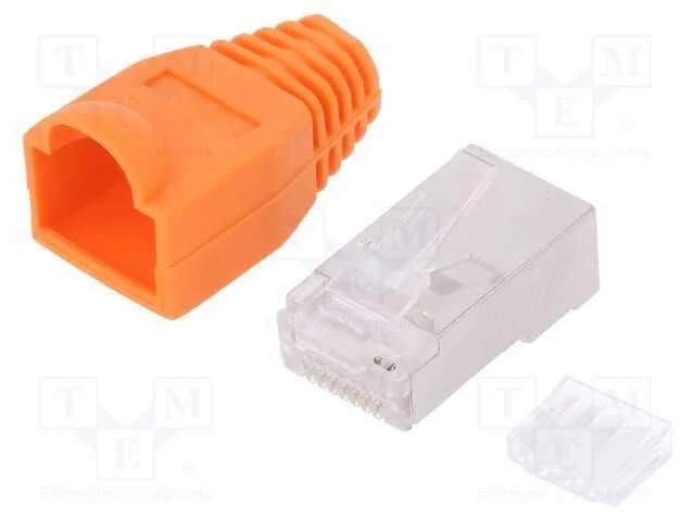 Ficha, Rj45, Pin: 8, Cat: 6, Blindadas,Com Protetor, Sistema: 8p8c