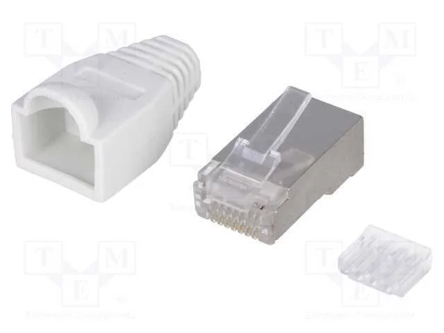 Ficha, Rj45, Pin: 8, Cat: 6, Blindadas,Com Protetor, Sistema: 8p8c