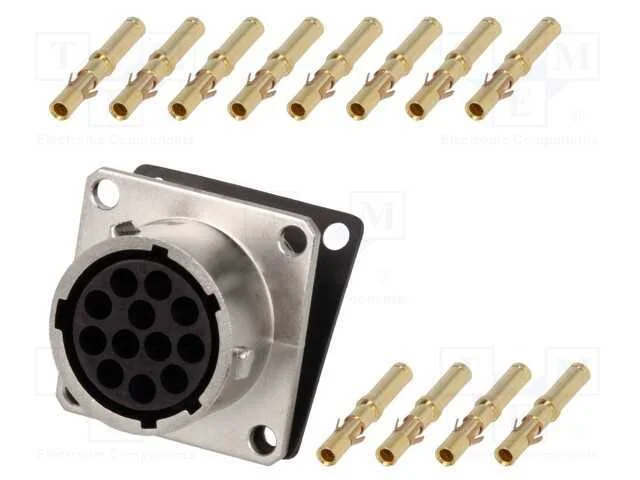 Conector: Redondos, Rt360, Tomada, F&ecirc;mea, Cerrar, Pin: 12, 13a, Ip67