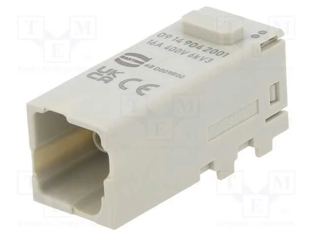 Conector: HDC, m&oacute;dulo, macho, Han-Modular Domino,.